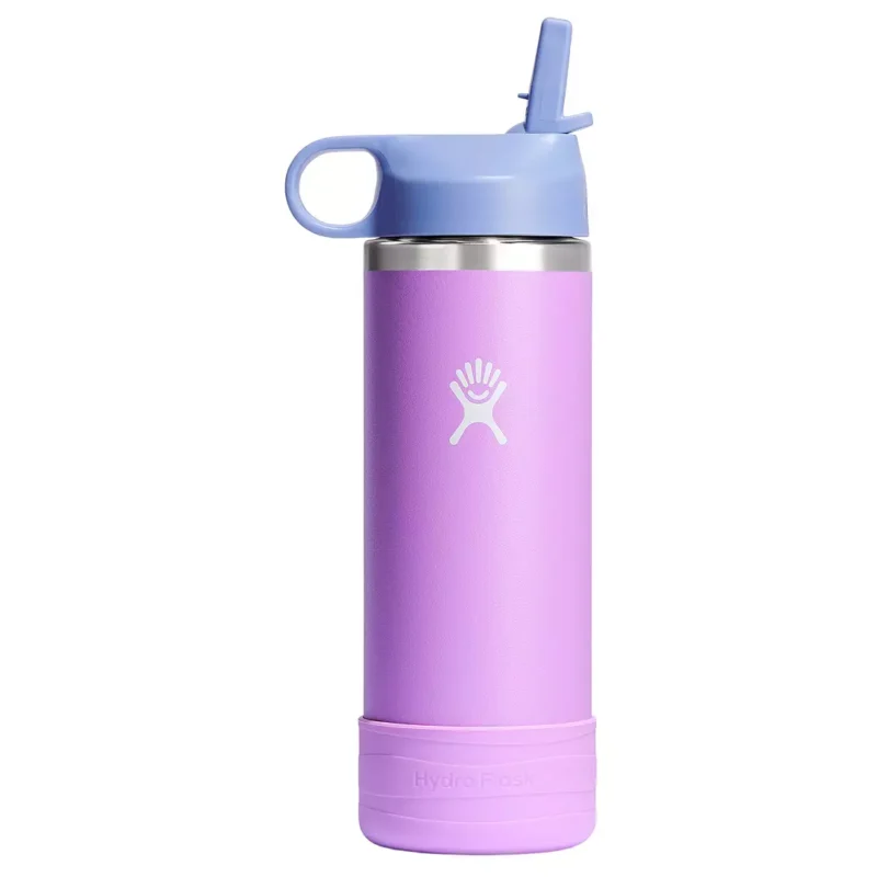 Hydro Flask 18 Oz. Kids' Wide Mouth Bottle With Straw Cap And Boot